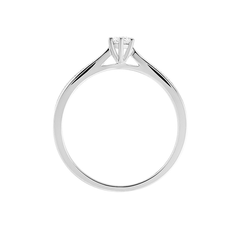 Bague Solitaire Symphonie Or Blanc Diamant - Parures de mariage Femme | Marc Orian