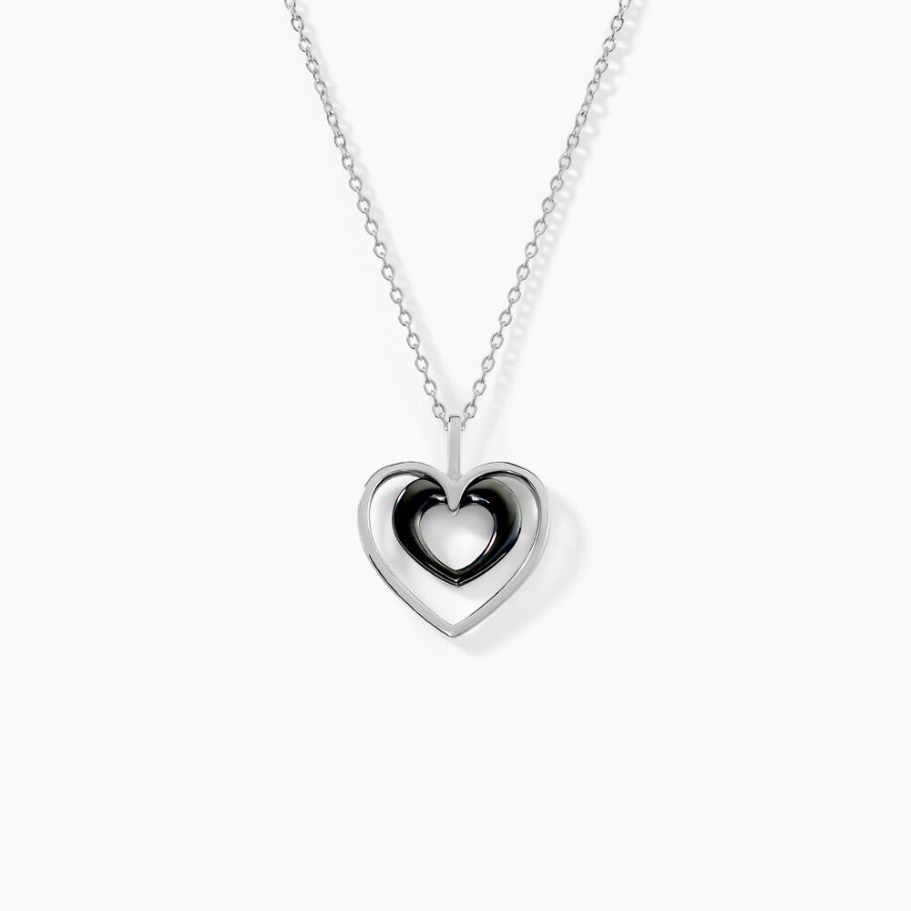 Collier Ceramik Design Argent Blanc C&eacute;ramique Et Oxyde De Zirconium - Colliers avec pierres Femme | Marc Orian