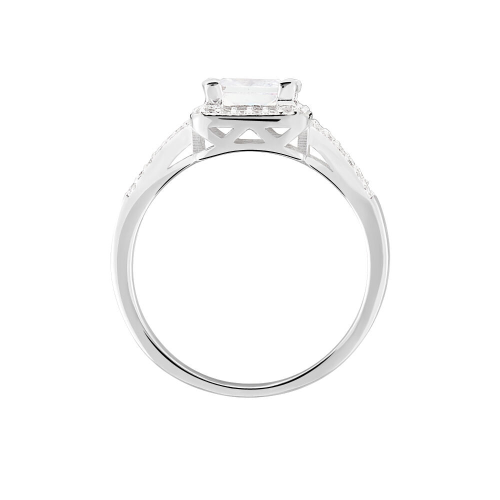 Bague Solitaire Wilona Argent Blanc Oxyde De Zirconium - Bijoux fantaisie Femme | Marc Orian