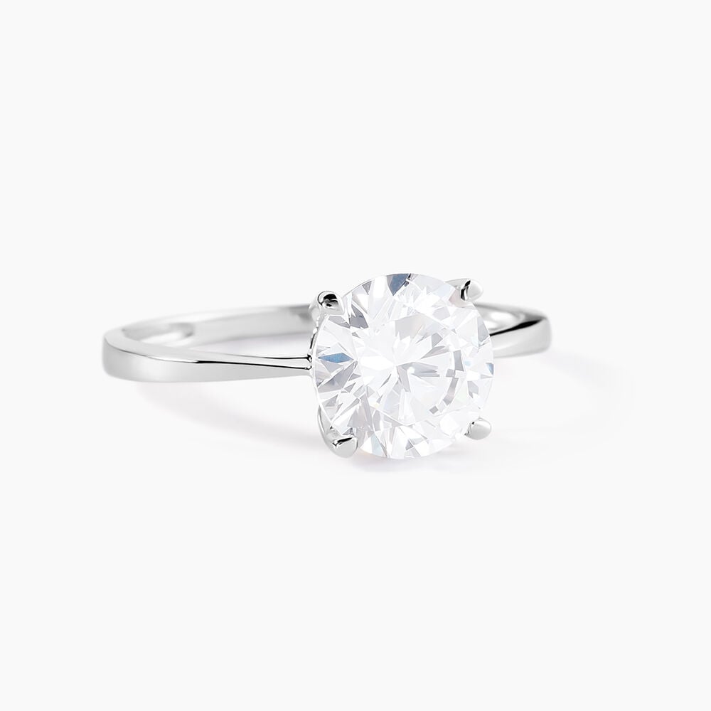 Bague Solitaire Abriel Or Blanc Oxyde De Zirconium - Solitaires Femme | Marc Orian