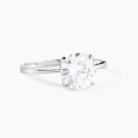 Bague Solitaire Abriel Or Blanc Oxyde De Zirconium - Solitaires Femme | Marc Orian