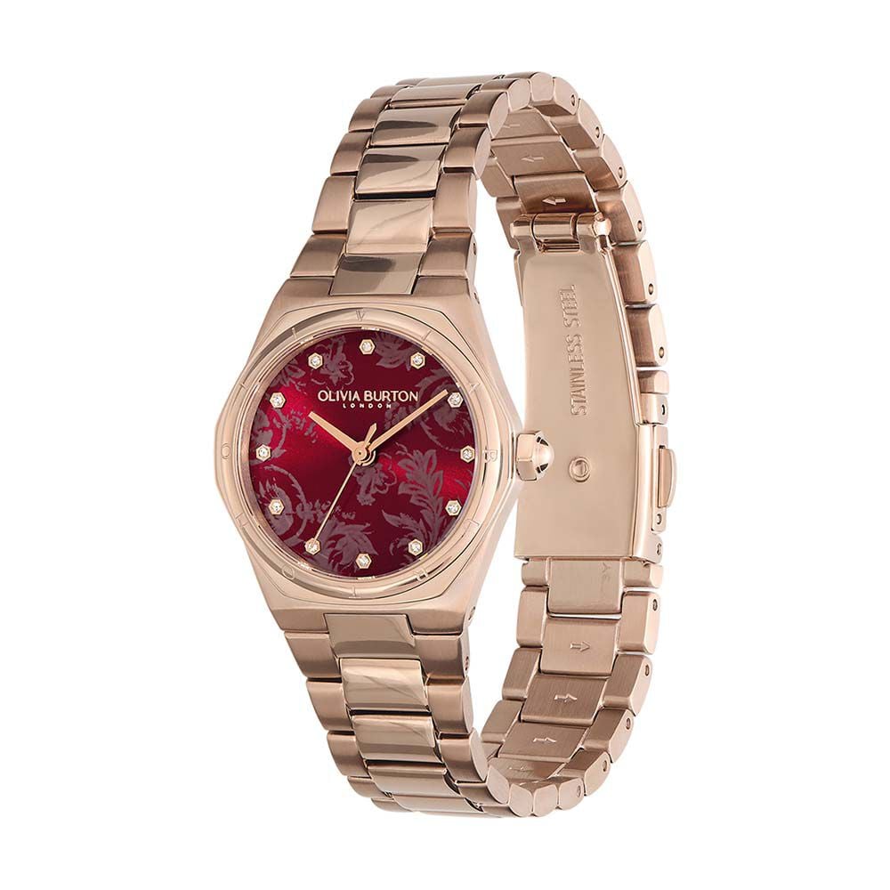 Montre Olivia Burton Mini Hexa Bordeaux - Montres étanches Femme | Marc Orian