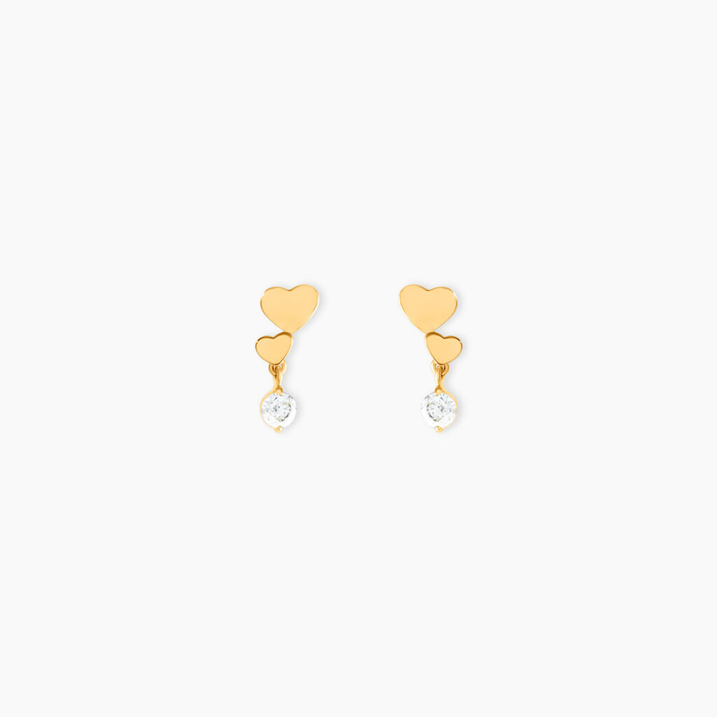 Boucles D'oreilles Pendantes Rihabe Or Jaune Oxyde De Zirconium - Pendantes Femme | Marc Orian