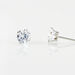 Boucles D'oreilles Puces Eddie Or Blanc Oxyde De Zirconium - Puces Femme | Marc Orian
