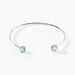Bracelet Jonc Allyn Argent Blanc Verre - Bracelets joncs Femme | Marc Orian