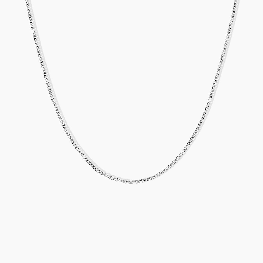 Cha&icirc;ne Ilan Maille For&ccedil;at Ronde Or Blanc - Chaines Femme | Marc Orian