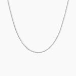 Cha&icirc;ne Ilan Maille For&ccedil;at Ronde Or Blanc - Chaines Femme | Marc Orian
