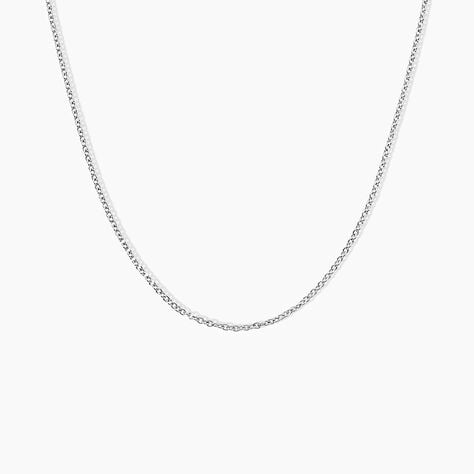 Cha&icirc;ne Ilan Maille For&ccedil;at Ronde Or Blanc - Chaines Femme | Marc Orian
