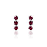 Boucles D'oreilles Puces Kasey Argent Blanc Oxyde De Zirconium