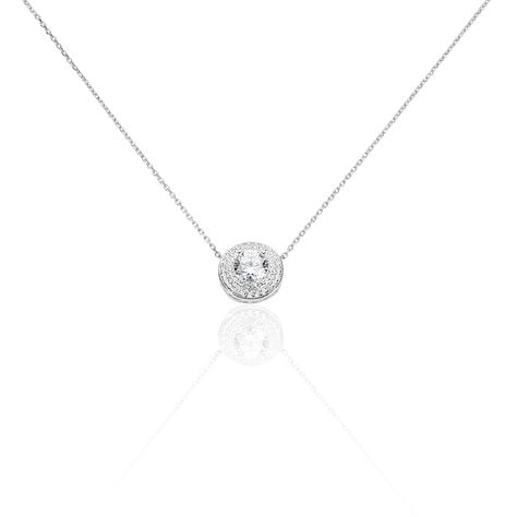 Collier Lumineuse Argent Blanc Oxyde De Zirconium - Colliers avec pierres Femme | Marc Orian