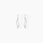 Boucles D'oreilles Pendantes Ysanna Or Blanc Oxyde De Zirconium - Pendantes Femme | Marc Orian