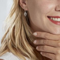 Boucles D'oreilles Pendantes Arbre De Vie Argent Blanc - Boucles d'oreilles Pendantes Femme | Marc Orian