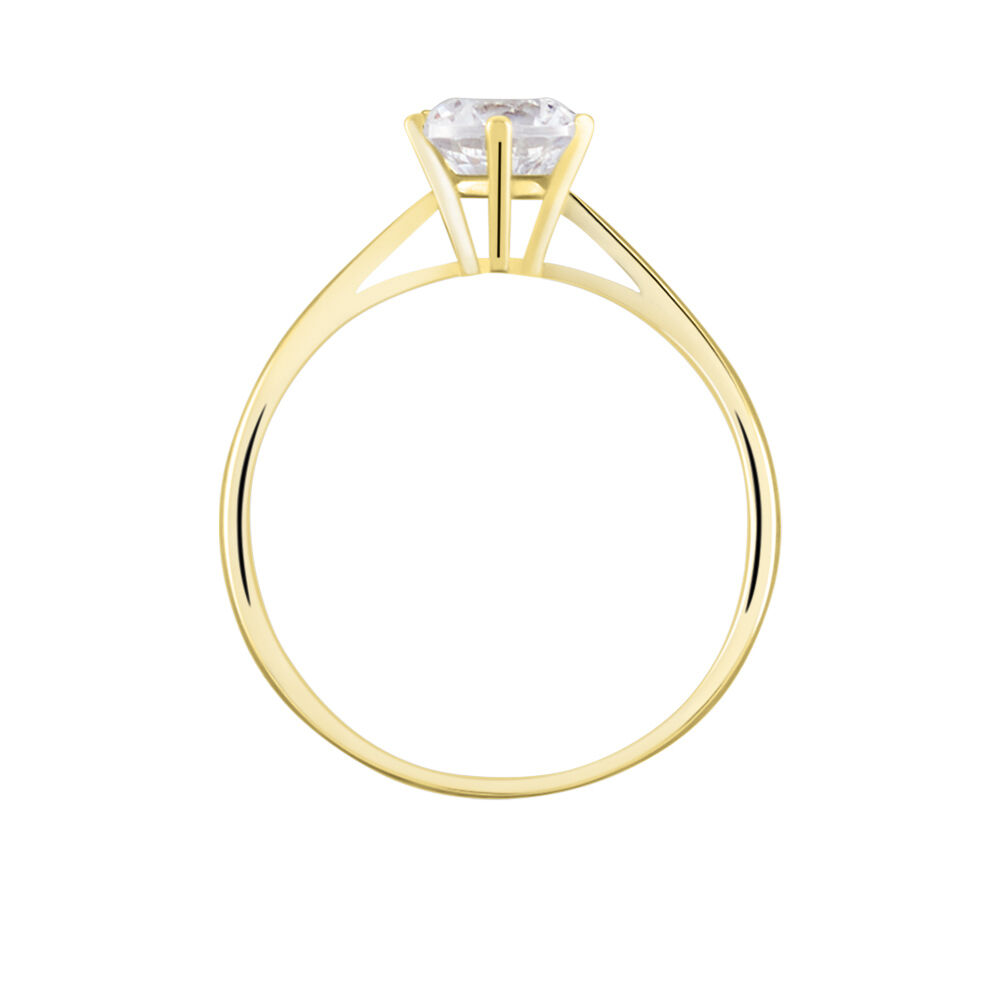 Solitaire Or Jaune Laurian Oxyde De Zirconium Blanc - Solitaires Femme | Marc Orian