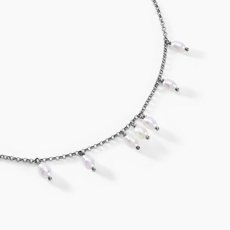 Collier Didem Argent Blanc Perle De Culture - Colliers avec pierres Femme | Marc Orian