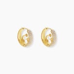 Cr&eacute;oles Guess Crazy Earrings Acier Jaune Oxyde De Zirconium - Cr&eacute;oles Femme | Marc Orian