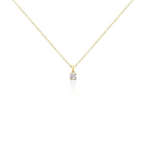 Collier Alexandra Or Jaune Diamant - Colliers solitaires Femme | Marc Orian