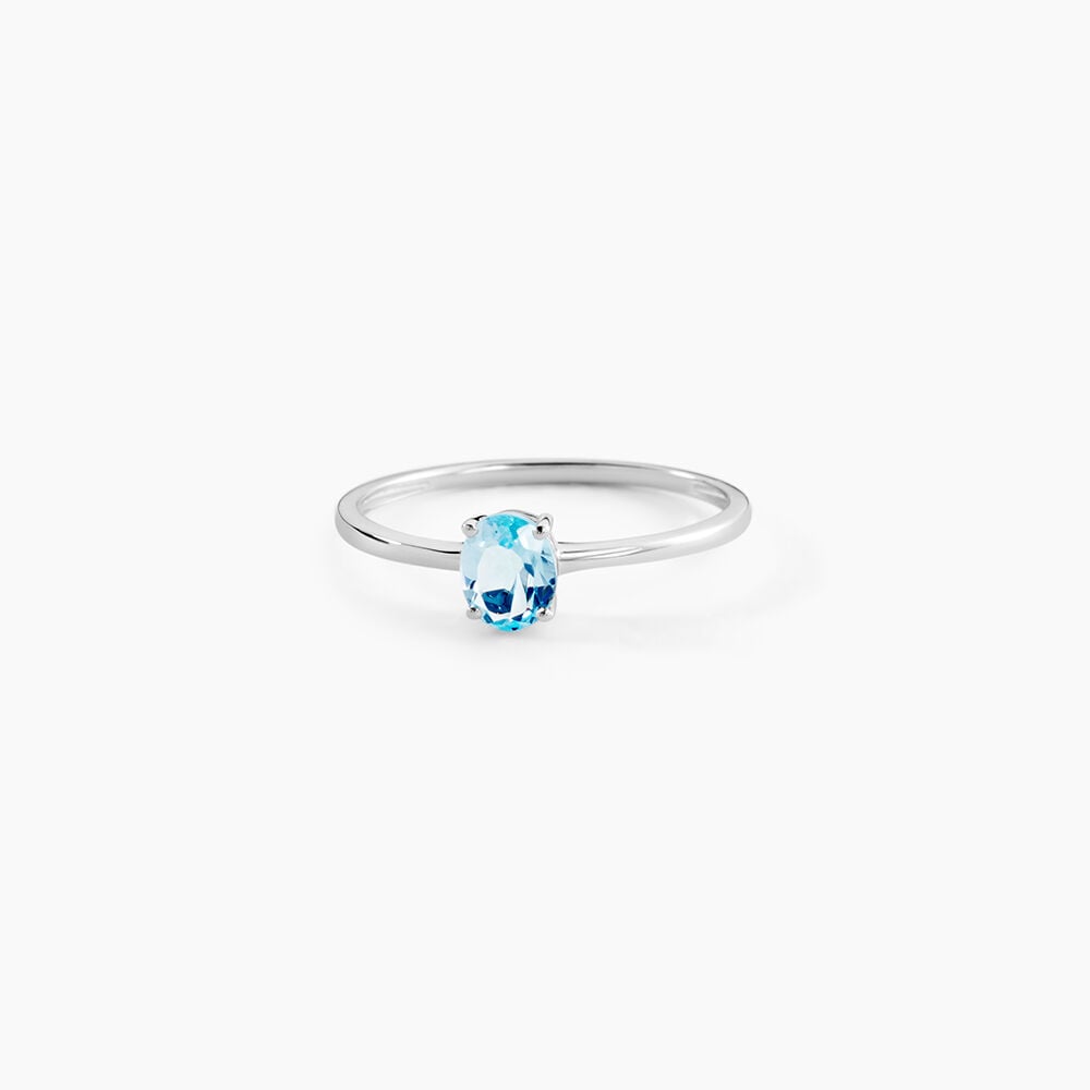 Bague Valentino Or Blanc Topaze - Bagues pierres fines Femme | Marc Orian