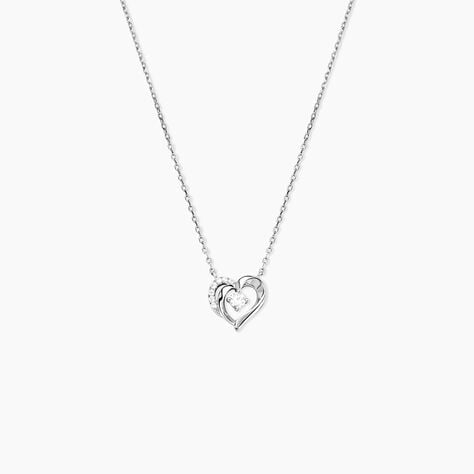 Collier Aggie Argent Blanc Oxyde De Zirconium - Colliers avec pierres Femme | Marc Orian