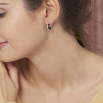 Cr&eacute;oles Noci Demi Cercle Argent Blanc C&eacute;ramique Et Oxyde De Zirconium - Cr&eacute;oles Femme | Marc Orian