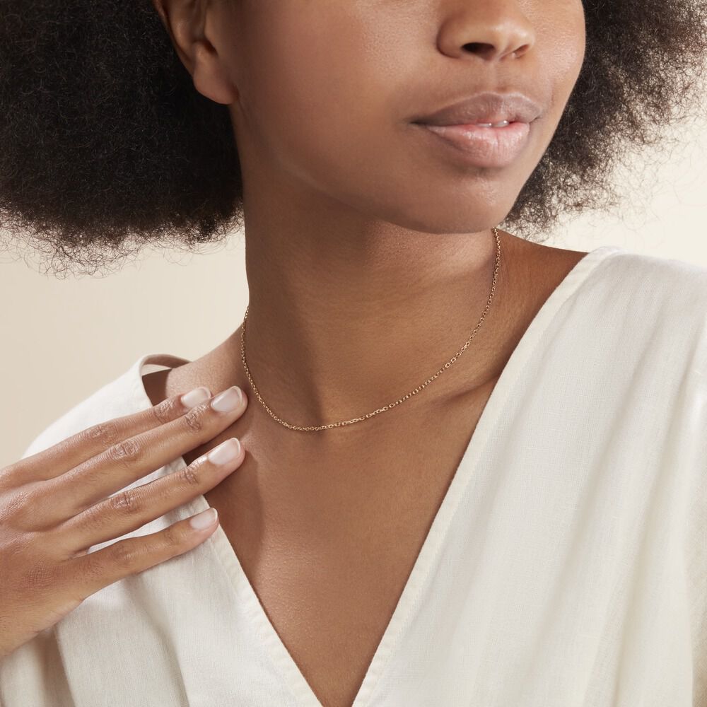 Chaîne Igoa Maille Forçat Diamantee Or Jaune - Chaines Femme | Marc Orian
