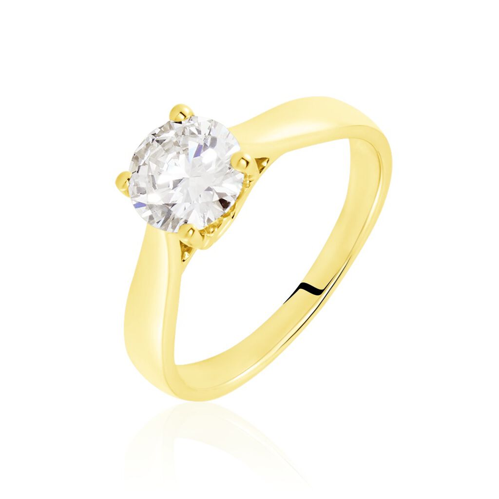 Bague Solitaire Vicoeuria Or Jaune Diamant Synthétique - Solitaires Femme | Marc Orian