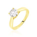 Bague Solitaire Vicoeuria Or Jaune Diamant Synth&eacute;tique - Parures de mariage Femme | Marc Orian