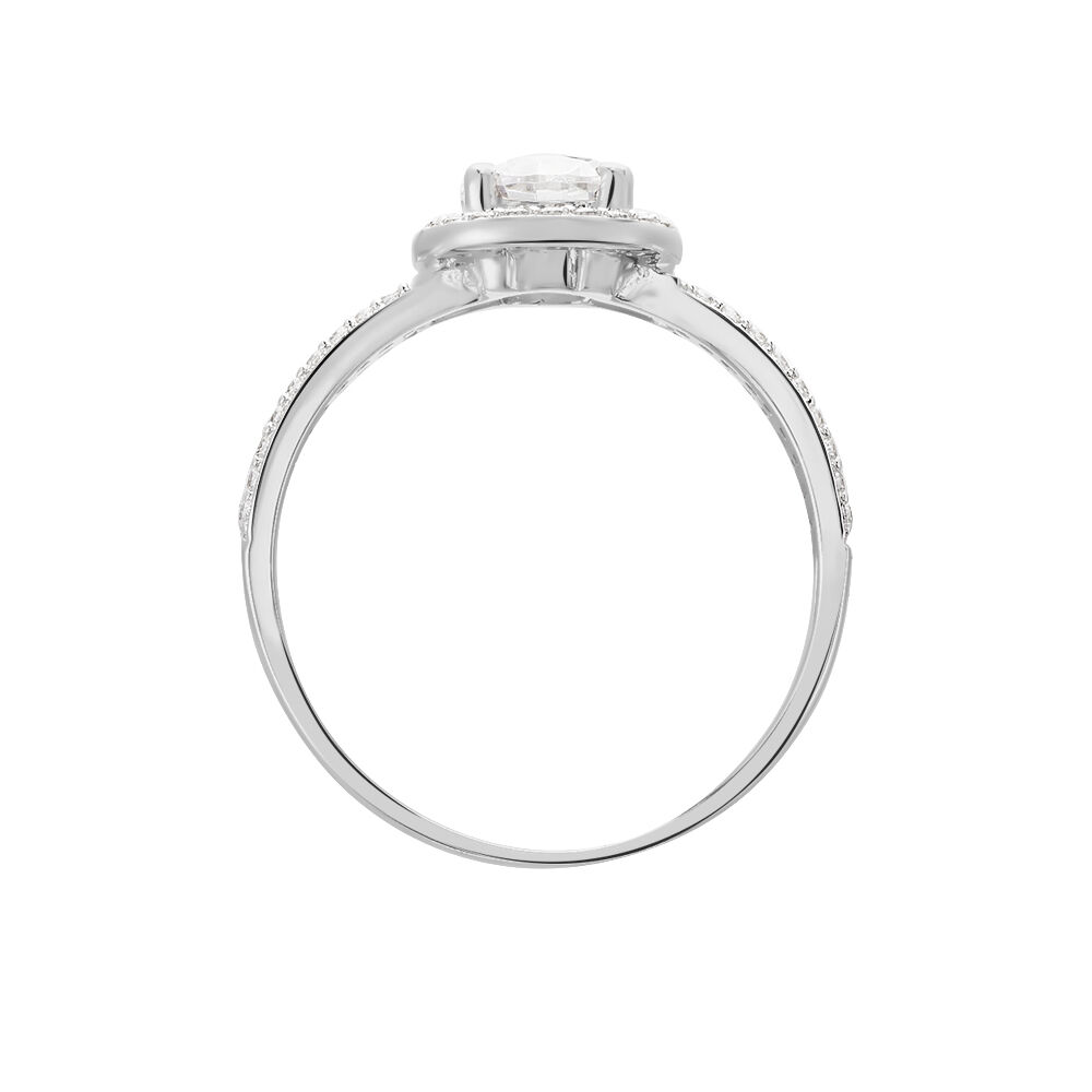 Bague Stelila Or Blanc Oxyde De Zirconium - Solitaires Femme | Marc Orian