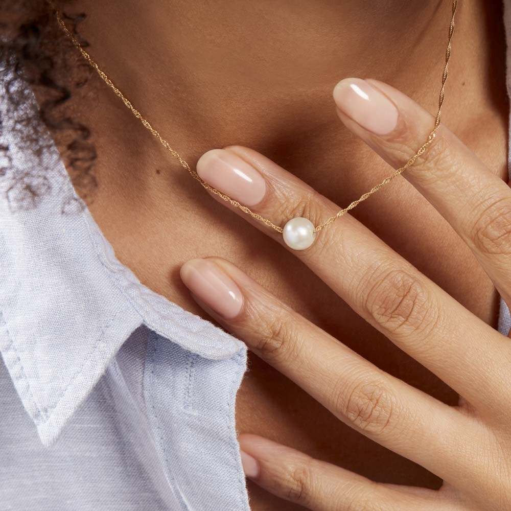 Collier Or Jaune Bibimo Perle De Culture - Colliers avec pierres Femme | Marc Orian