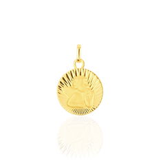 Pendentif Ange Rond Effet Diamante Or Jaune - Pendentifs Famille | Marc Orian