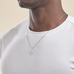Pendentif Elio U Argent Blanc - Bijoux fantaisie Famille | Marc Orian