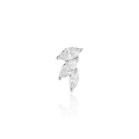 Bijoux D'oreilles Unitaire Fox Argent Rhodié Oxyde De Zirconium - Piercing Femme | Marc Orian