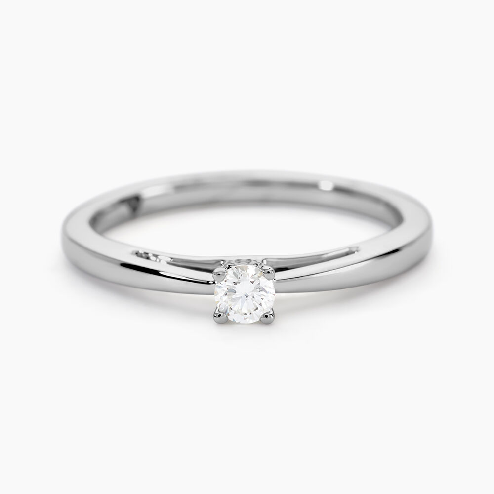 Bague Solitaire Iris Or Blanc Diamant - Solitaires Femme | Marc Orian