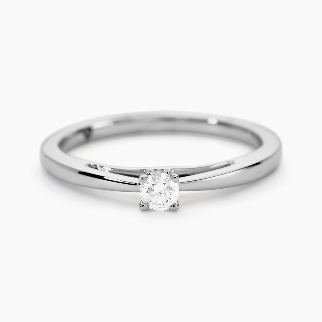 Bague Solitaire Iris Or Blanc Diamant - Solitaires Femme | Marc Orian