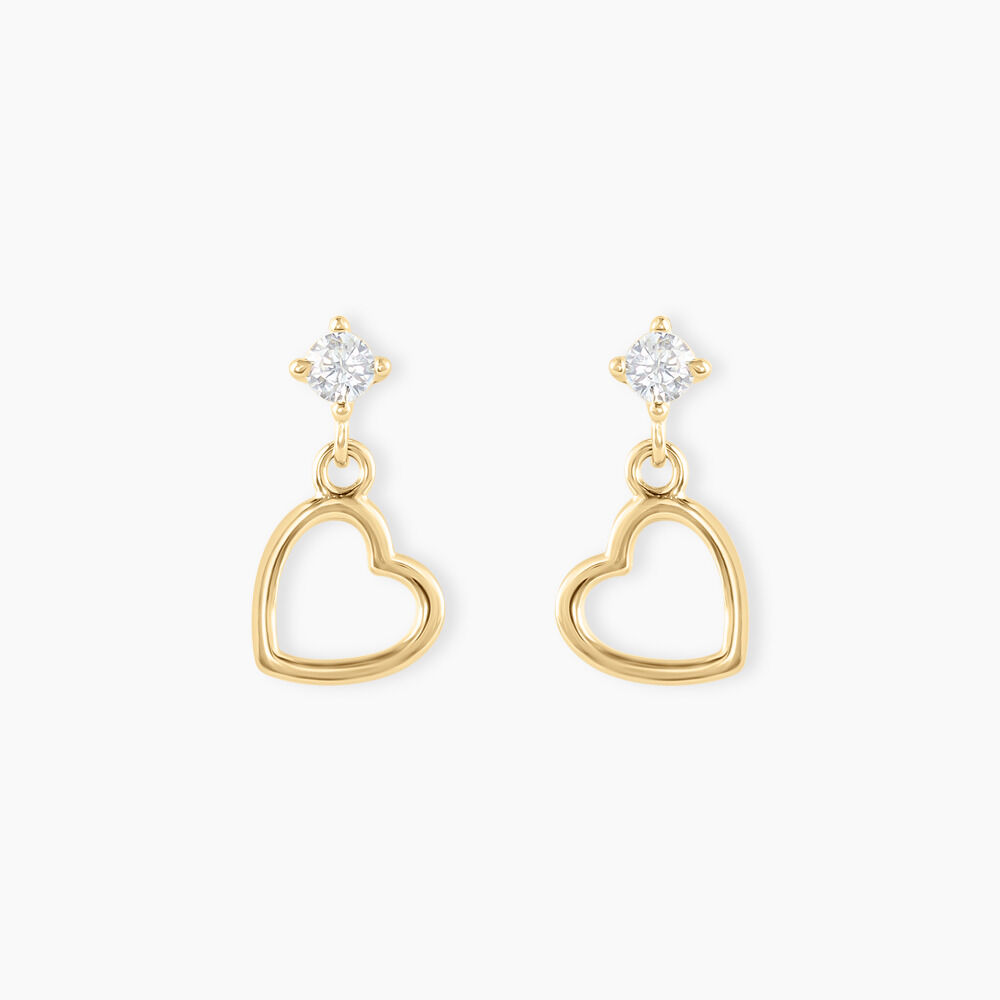 Boucles D'oreilles Pendantes Daria Cœur Or Jaune - Pendantes Femme | Marc Orian