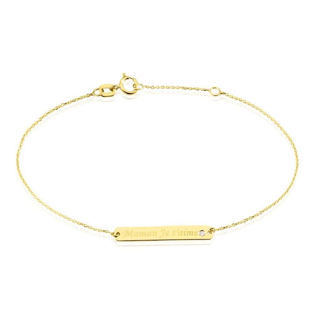 Bracelet Fania Or Jaune Oxydes De Zirconium - Bracelets cha&icirc;nes Femme | Marc Orian