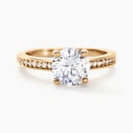 Bague Solitaire Zoura Plaqu&eacute; Or Jaune Oxyde De Zirconium - Bijoux fantaisie Femme | Marc Orian