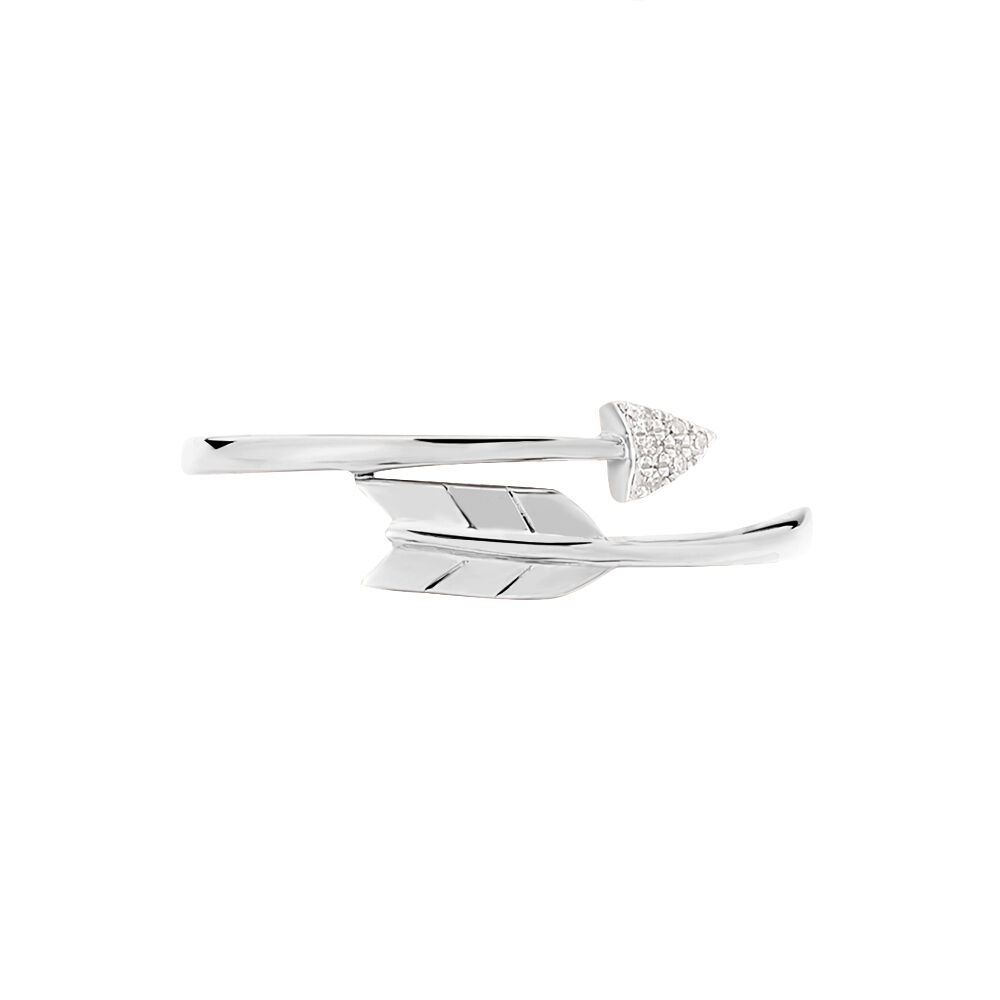Bague Fleche Or Blanc Diamant - Bagues pierres précieuses Femme | Marc Orian