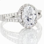 Bague Arjun Or Blanc Oxyde De Zirconium - Solitaires Femme | Marc Orian