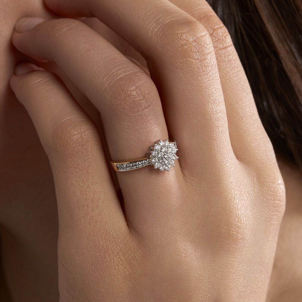 Bague Or Jaune Chou Diamants - Bagues fiançailles Femme | Marc Orian