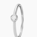Bague Lysana Argent Blanc Diamant Synth&eacute;tique - Solitaires Femme | Marc Orian
