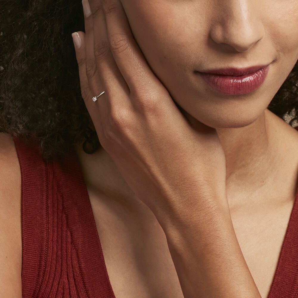Bague Solitaire 1er Solitaire Argent Blanc Oxyde De Zirconium - Solitaires Femme | Marc Orian