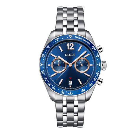Montre Cluse Aravis Dual Timer Bleu - Montres &eacute;tanches Homme | Marc Orian