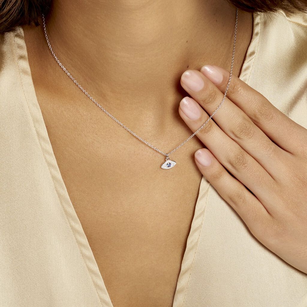 Collier Josue Argent Blanc Oxyde De Zirconium - Colliers Femme | Marc Orian