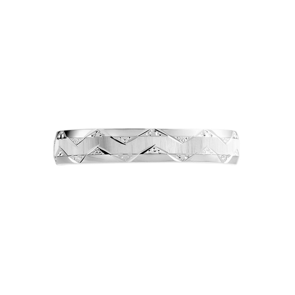 Alliance Clotilde Ruban Plat Or Blanc - Alliances duo Famille | Marc Orian