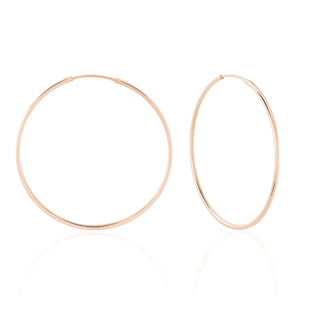 Créoles Argent Rose Olympia - Grosses créoles Femme | Marc Orian