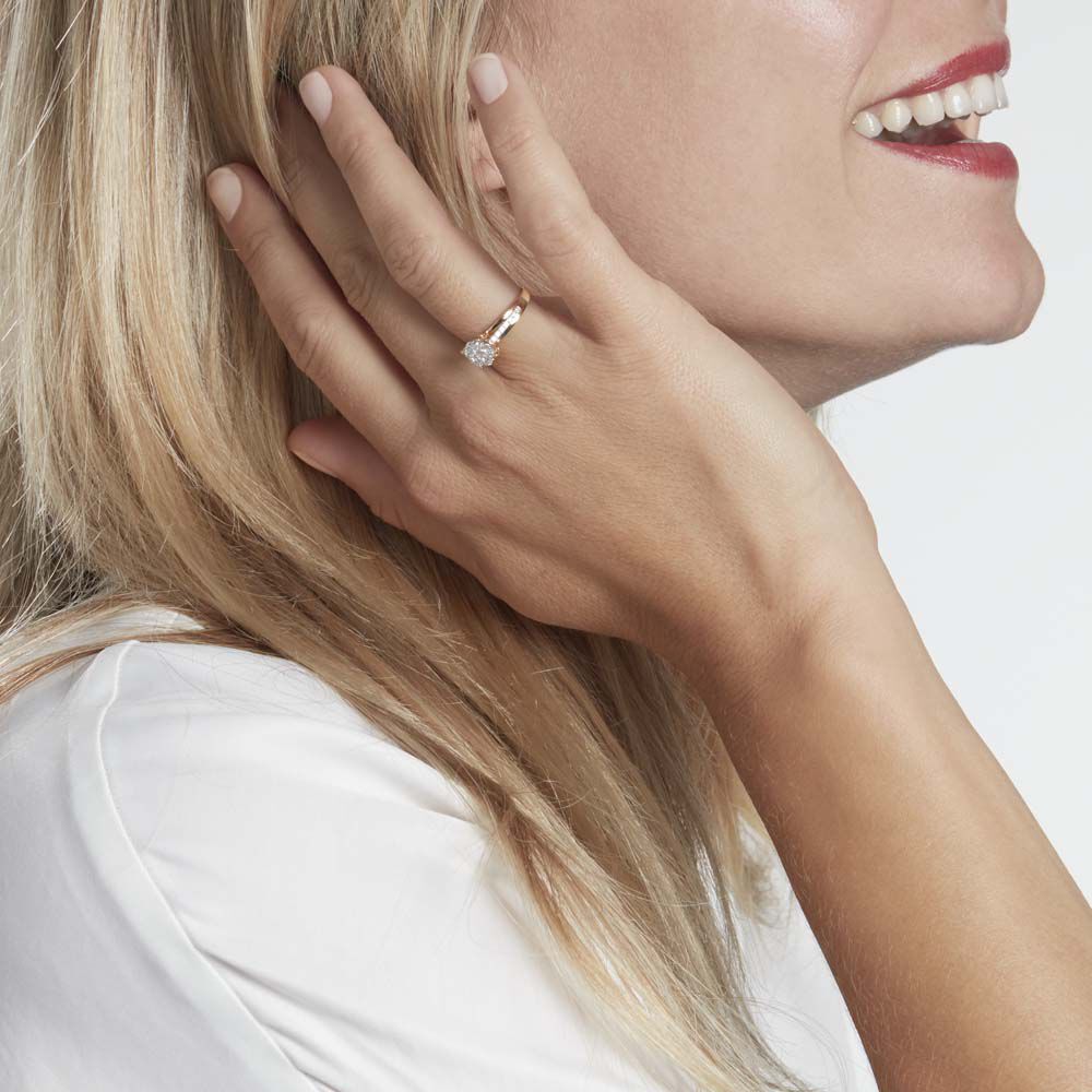 Bague Kate Or Jaune Diamant Synthétique - Bagues avec pierre Femme | Marc Orian