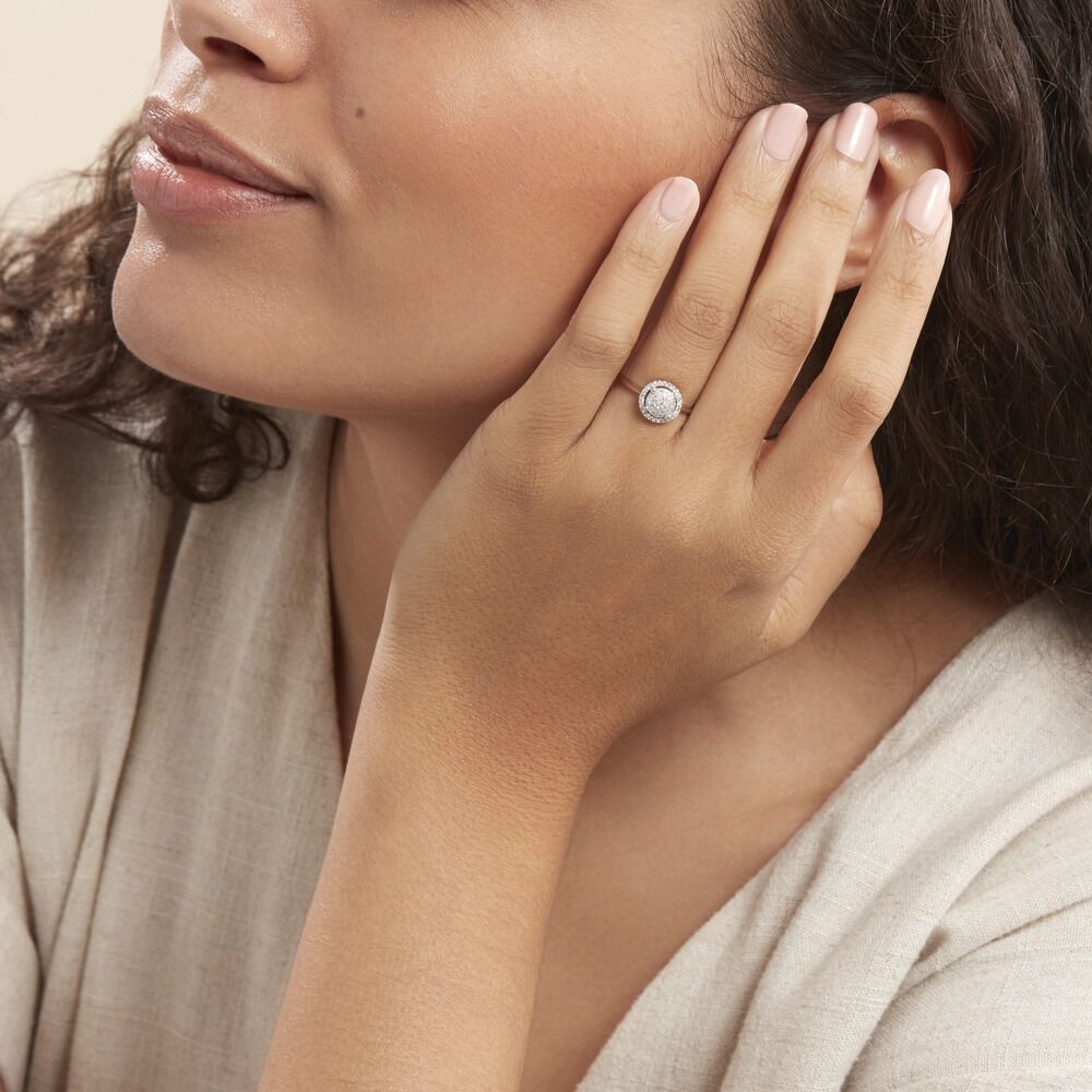 Bague Soleil D'hiver Or Blanc Diamant Divers - Bagues pierres précieuses Femme | Marc Orian