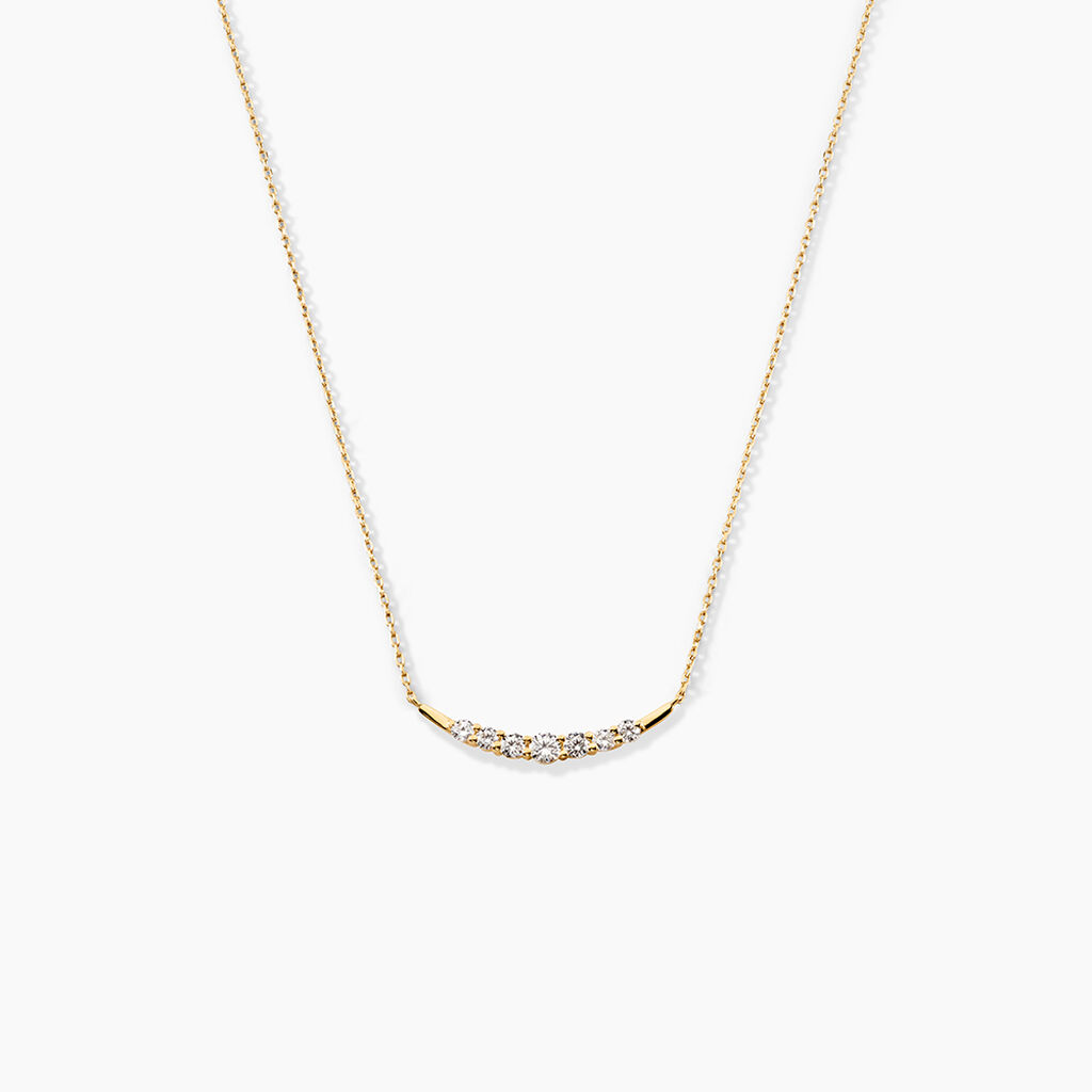 Collier Brannon Or Jaune Oxyde De Zirconium - Colliers avec pierres Femme | Marc Orian