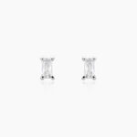 Boucles D'oreilles Puces Udia Argent Blanc Oxyde De Zirconium - Puces Femme | Marc Orian