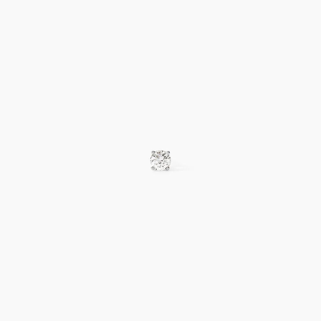 Boucle D'oreille Puce Unitaire Victoria Or Blanc Diamant - Boucles d'oreilles mariage Famille | Marc Orian